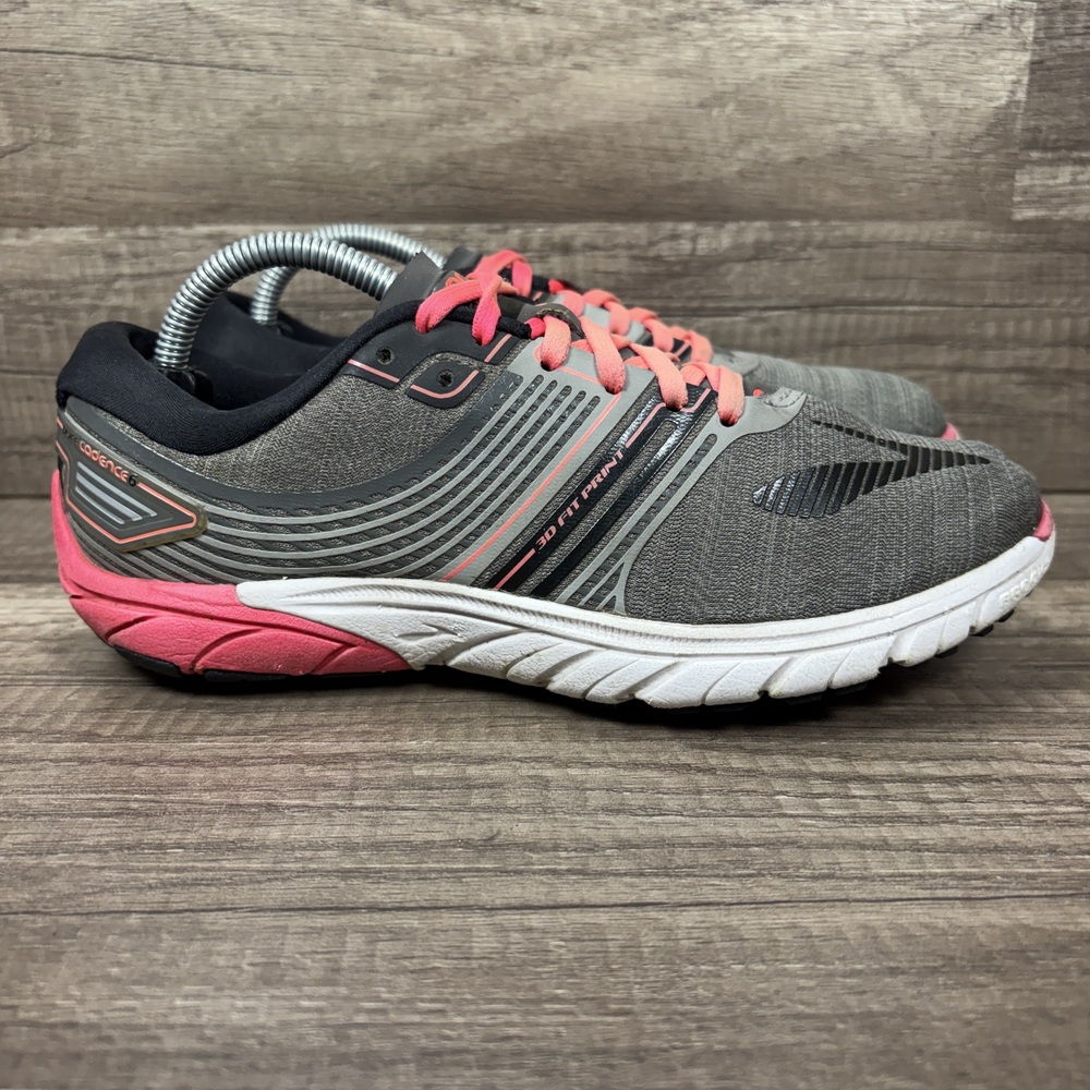 Brooks Pure Cadence 6 Gray Pink Womens US Size 6.5 1202361B034 Running Shoes